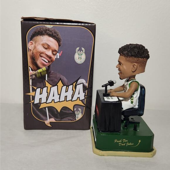 Giannis Antetokounmpo 5" Dad Joke Bobblehead 2022-2023 SGA VG Pre-owned - Picture 2 of 7